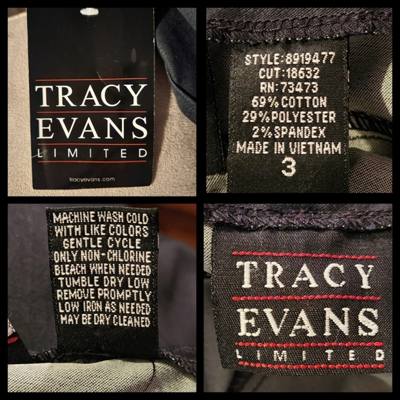 🔥 NWT DEADSTOCK 🔥 Tracy Evans Limited Black Flare Trouser Pants Size 3 - Picture 2 of 13